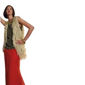 Anthropologie Fringe Vest